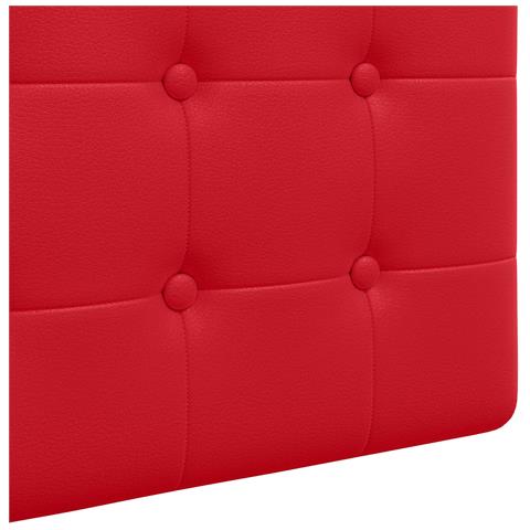 Testiera sospesa Con luce LED Rosso Similpelle - Foto 9