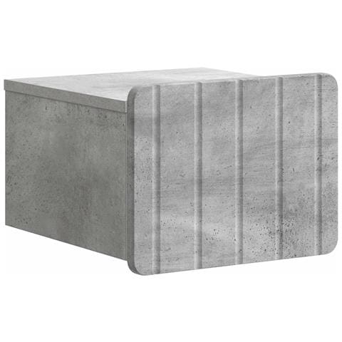 Mobiletto da notte a muro Grigio Cemento 33 x 34,5 x 24 cm - Foto 1