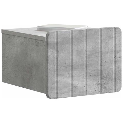 Mobiletto da notte a muro Grigio Cemento 33 x 34,5 x 24 cm - Foto 2