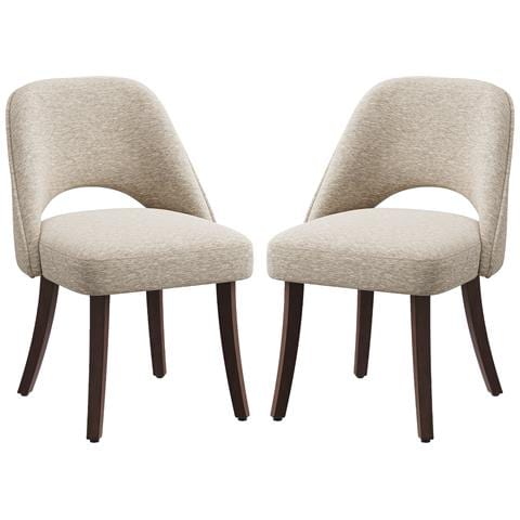 Set Di 2 Sedie Da Pranzo Stile Moderno Legno Massello 56x63x80cm Marrone - Foto 1