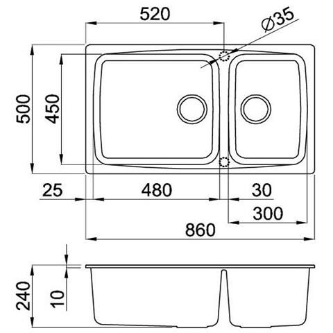 LAV. FOX 450 86x50 2V AVENA 51 AVENA 51 2 V - Foto 2