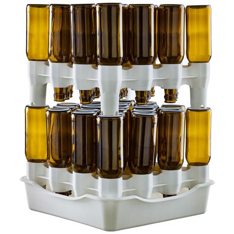 Scolabottiglie Easy Drainer Con Bacinella - Scola Bottiglie Modulare Vino Birra - Foto 2