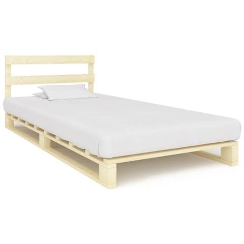 Giroletto In Pallet Di Legno Massello Di Pino 90x200 Cm - Foto 1