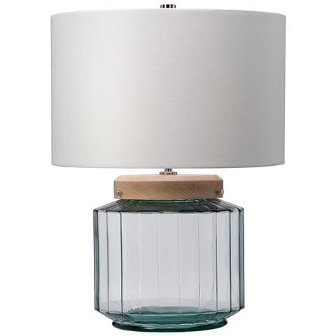 Lampada Da Tavolo - Naturale, Nichel Lucido, Vetro - Foto 1