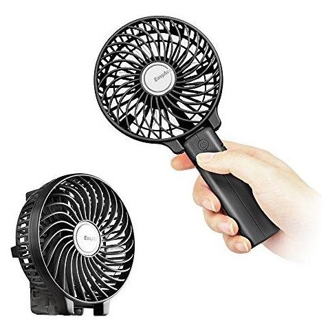 Elettrici Palmare Usb Fan Mini Portatile Ventola Esterna Con Batteria Ricaricabile 2600 Mah Pieghevole Handle Desktop Per La Casa E Viaggi - Nero - Foto 1