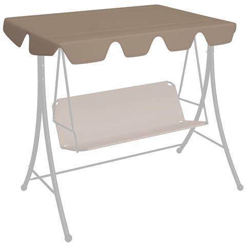 Baldacchino per Dondolo Giardino Tortora 150/130x105/70 cm - Foto 6