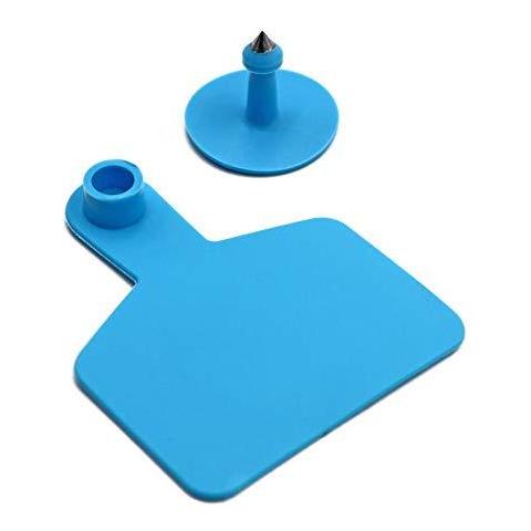 Bianco Ear Tag Carta Di Identificazione Del Bestiame Per Le Capre Sheep Pigs Hogs Mucca Bovino Vitello Fattoria Blu Tag Tpu Cattle Ear Tag Confezione Da 100 (blu)  - Foto 1