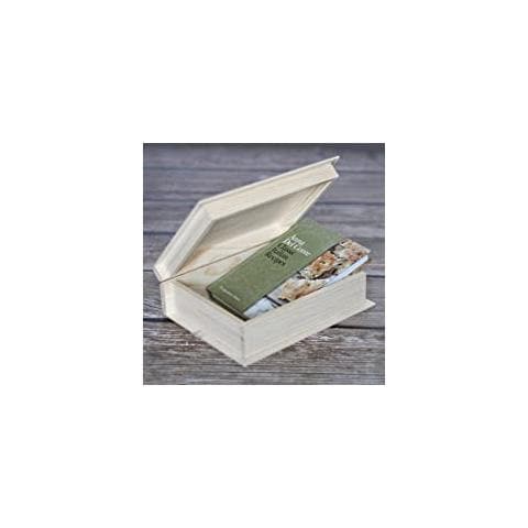 Grande Scatola Libro In Legno Con Coperchio | 24 X 19 X 7.5 Cm | Cassetta Conteniore Portaoggetti Portagiochi Cofanetto | Perfetta Per Decoupage Documenti Giocattoli Attrezzi - Foto 5