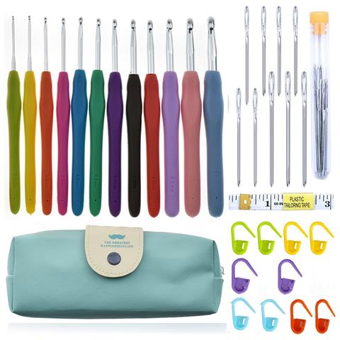 Set Per L'uncinetto (33 Parti) Con Uncinetti, Pennarelli, Metro - Foto 16