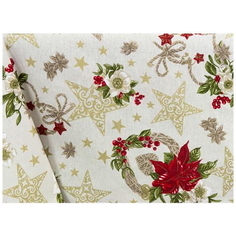Tovaglia Natalizia Cucina Soggiorno Copritavolo Natale Made Italy Disegni Assortiti 140x300 Anais Naturale - Foto 10
