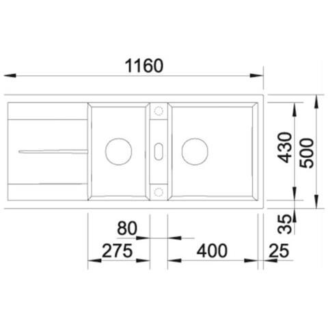 Lavello Incasso 80cm Manuale Antracite Con Sifone - 513267 - Foto 3