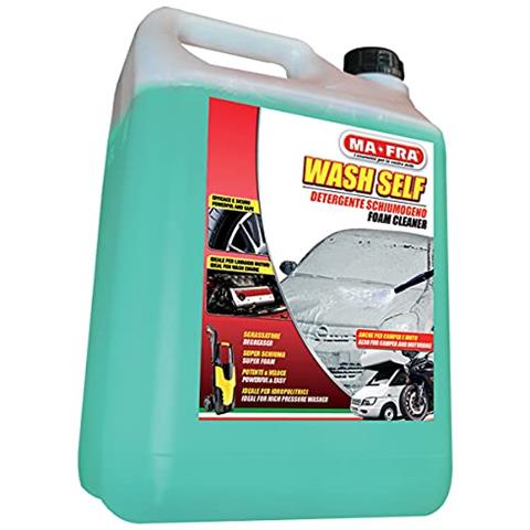 Wash Self 5 Kg Wash Self Prelavaggio Schiumogeno Auto Detergente Schiumogeno Per Idropulitrici Che Scioglie Senza Fatica Lo Sporco Più Tenace Senza Aggredire Le Parti Trattate. - Foto 1