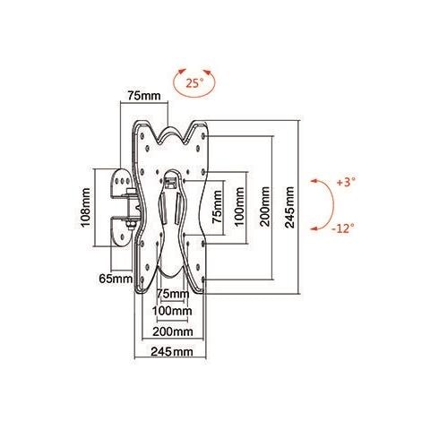 Supporto TV a Muro SP303 da 26-42" Peso Massimo Supportato 25 Kg Colore Nero - Foto 2