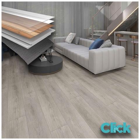 Pavimento Spc In Polvere Di Pietra Click 5mm Hi-res 1220x228mm (sp. 4+1) Mod. Bosland - Foto 1
