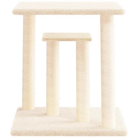 Pali Tiragraffi Per Gatti Con Piattaforme Crema 50 Cm - Foto 2