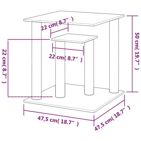 Pali Tiragraffi Per Gatti Con Piattaforme Crema 50 Cm - Foto 5