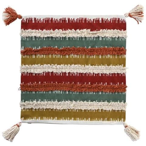 Fodera Per Cuscino Dkd Home Decor Righe Multicolore 50 X 1 X 50 Cm - Foto 1