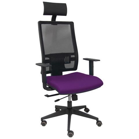 Sedia Ufficio Con Poggiatesta Horna Traslack Bali Viola - Foto 1