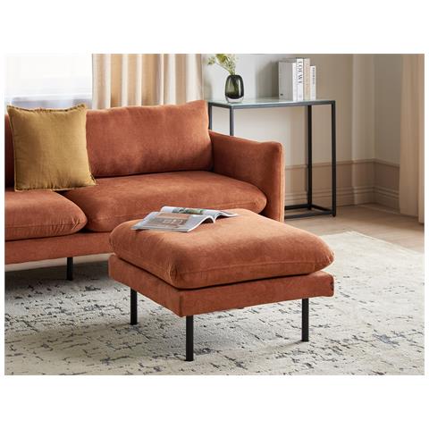 Pouf Tessuto Marrone Dorato Vinterbro - Foto 1