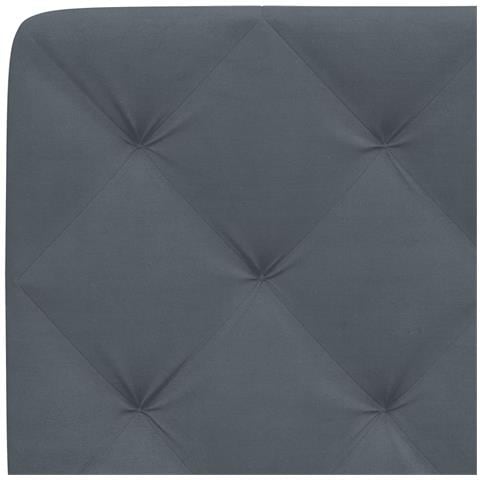Cuscino Testiera Grigio Scuro 100 Cm In Velluto - Foto 9