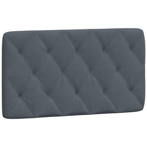 Cuscino Testiera Grigio Scuro 100 Cm In Velluto - Foto 1