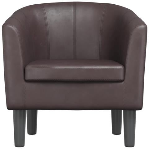 Poltrona Cabriolet Marrone In Similpelle - Foto 2
