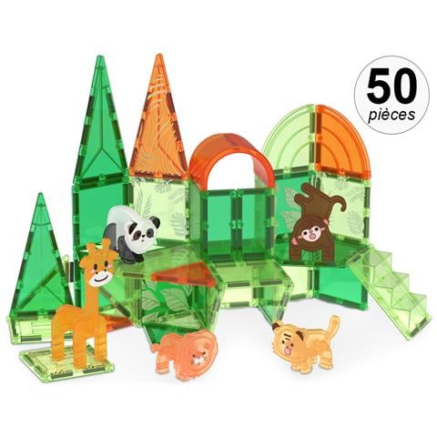 Set Di Gioco Magnetico Da 50 Pezzi - Modello Giungla, Verde - Foto 1
