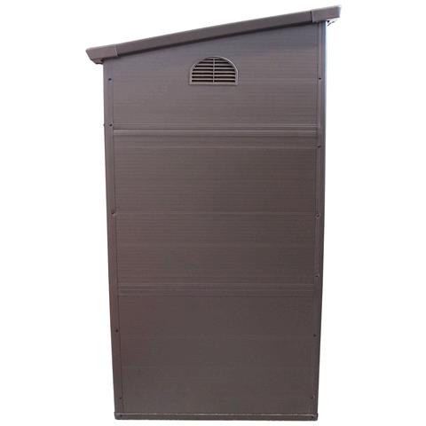 Casetta Cottage Monofalda Da Giardino Porta Attrezzi In Resina Effetto Legno Chamonix Marrone - Foto 2