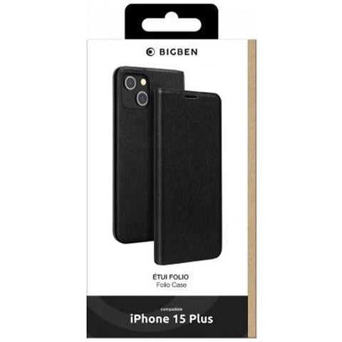 Custodia Protettiva Folio Per Iphone 15 Plus, Nero - Foto 2