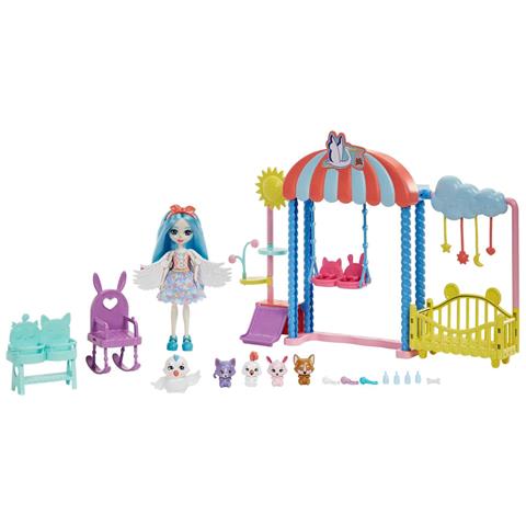 Playset Nursery Enchantimals Con Bambola Starley Animali E Accessori, Multicolore - Foto 2