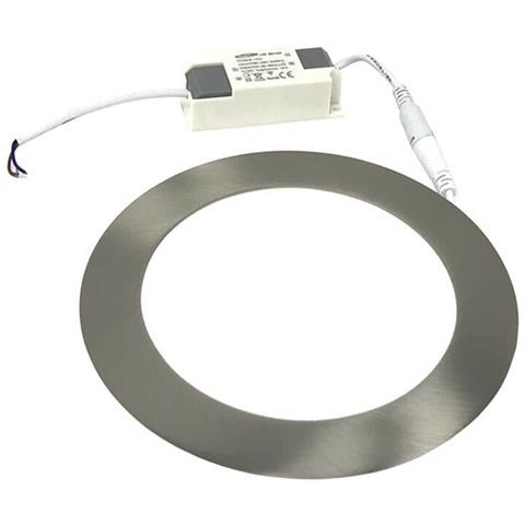 Pannello Led Luce Calda 3000k Faretto Slim Incasso 12 W In Acciaio Silver - Foto 2