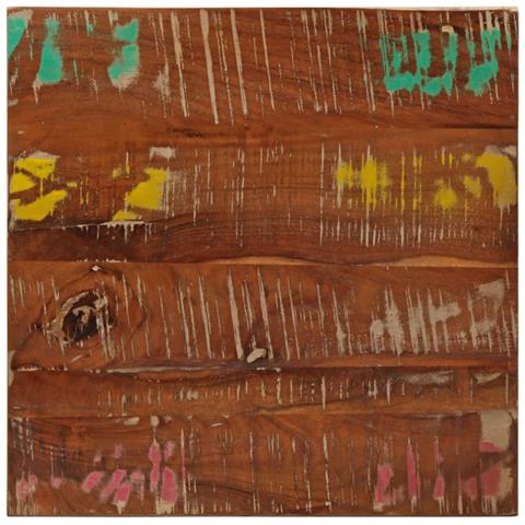 Piano Tavolo 40x40x2,5 Cm Quadrato Legno Massello Di Recupero - Foto 1