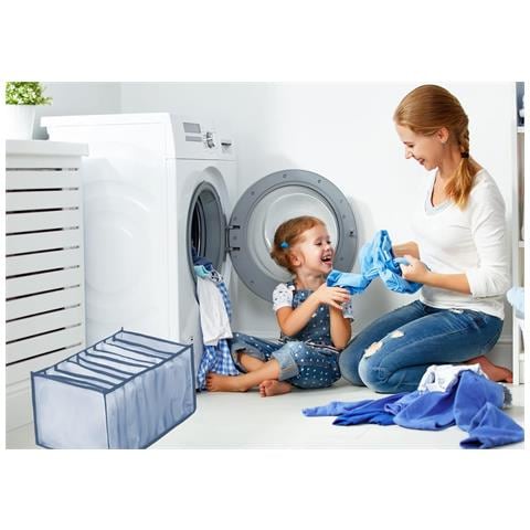 Organizzatore Di Armadi Ordine E Spazio In Casa Blu 2 Pezzi - Foto 3