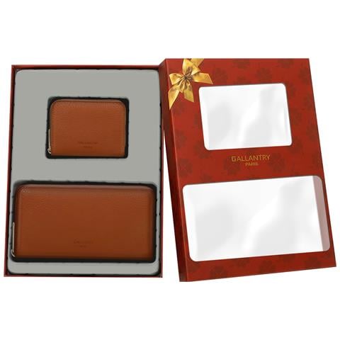 Set Regalo Portafogli E Portacarte Da Donna, Marrone - Foto 5