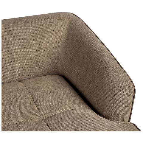 Divano 2 Posti Hobro Tessuto Marrone Chiaro - Foto 8