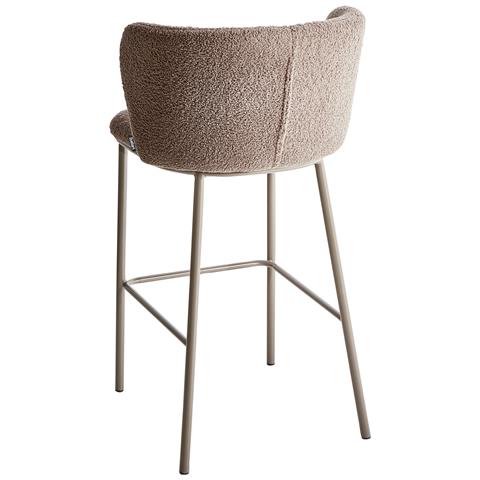 Set Di 2 Sedie Alte Mina Ii Bouclé Marrone - Foto 2