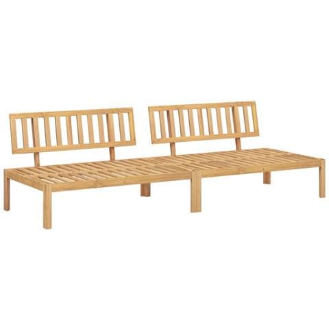 Divani Centrali Da Giardino Pallet 2pz Legno Massello Di Acacia - Foto 2
