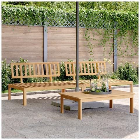 Divani Centrali Da Giardino Pallet 2pz Legno Massello Di Acacia - Foto 1