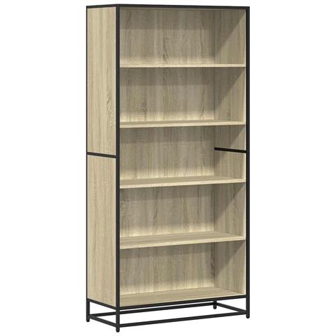 Libreria Rovere Sonoma 80,5x35x170,5 Cm In Truciolato - Foto 2