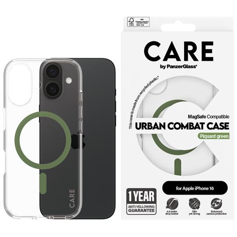 CARE by PG Green MagSafe iPhone16 6.1 custodia per cellulare Cover Trasparente - Foto 4