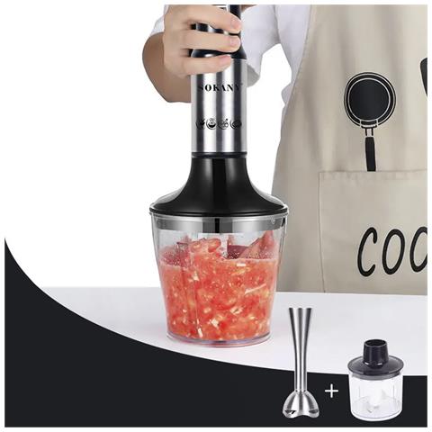 Frullatore Robot Da Cucina A Mano 4 In 1, 700w, Multifunzione: Mescolare, Triturare, Montare. Doppio Controllo Della Velocità. Design Ergonomico Esclusivo. - Foto 2