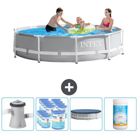 Piscina Fuori Terra - In Giro - 305x305x76 Cm - Grigio - Include Accessori Coordinati Cb87 - Foto 1