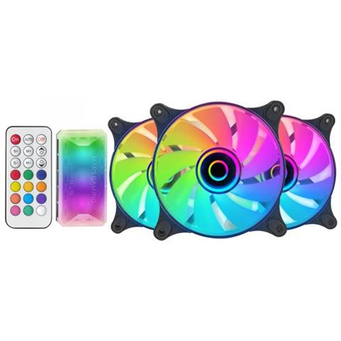 Kit Ventola per PC MF3DKIT ARGB x3 120 mm Nero - Foto 2