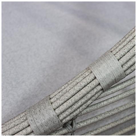 Aitana - Conchiglione Con Struttura In Alluminio Wicker Grigio Chiaro - Foto 8