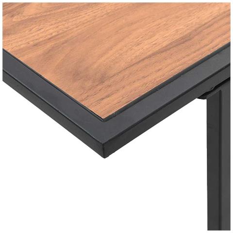 Tavolo da giardino Marrone 100x55x70 cm DPC e Acciaio - Foto 9