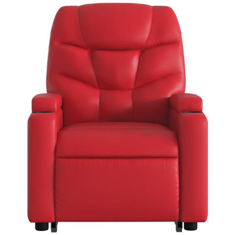 Poltrona Alzapersona Reclinabile Rosso in Similpelle - Foto 9