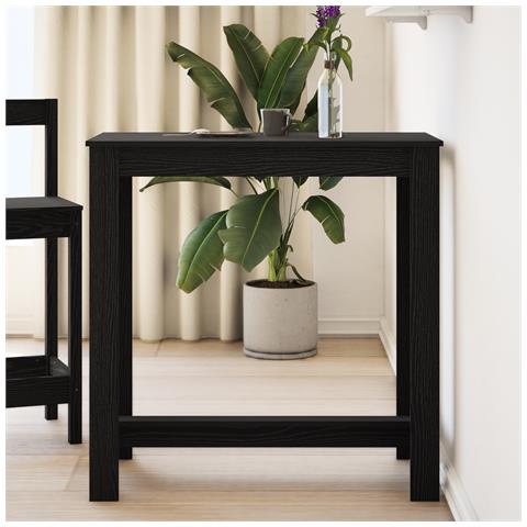 Tavolo da Bar Nero Rovere 102x50x103,5 cm in Legno Ingegnerizzato - Foto 2