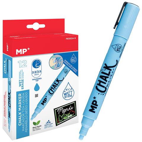 Pack 12 Marker Gesso Liquido Pulizia Umida Blu - Foto 1
