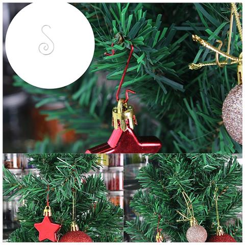 Set Di 20 Ganci A S Per Decorazioni, Ideali Per Ornamenti Natalizi E Festivi Silver - Foto 4