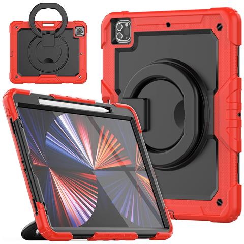 Custodia Per Ipad Pro 11"" Con Supporto Girevole E Alloggiamento Per Stilo Rosso - Foto 1